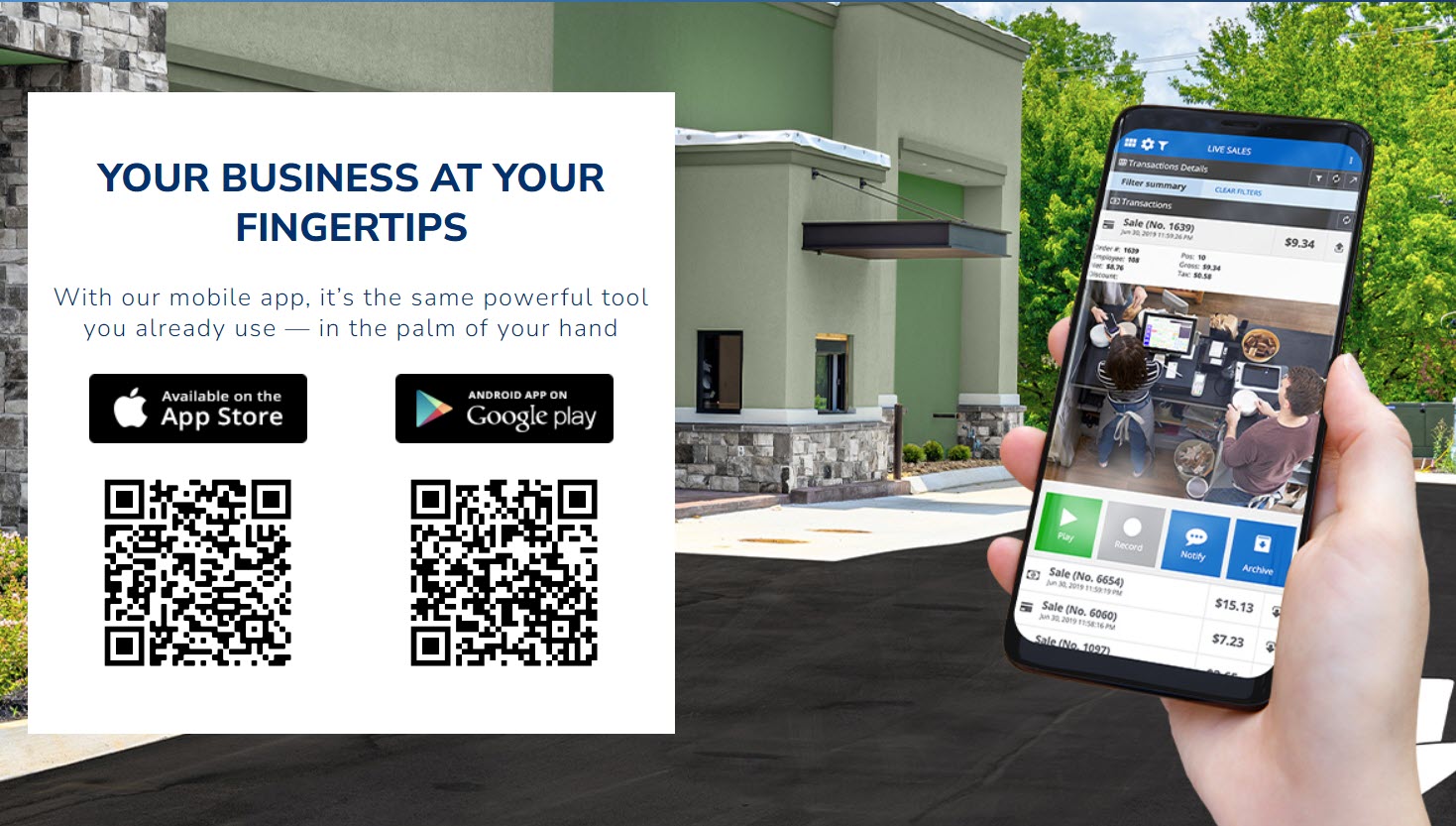 Mobile app QR codes image